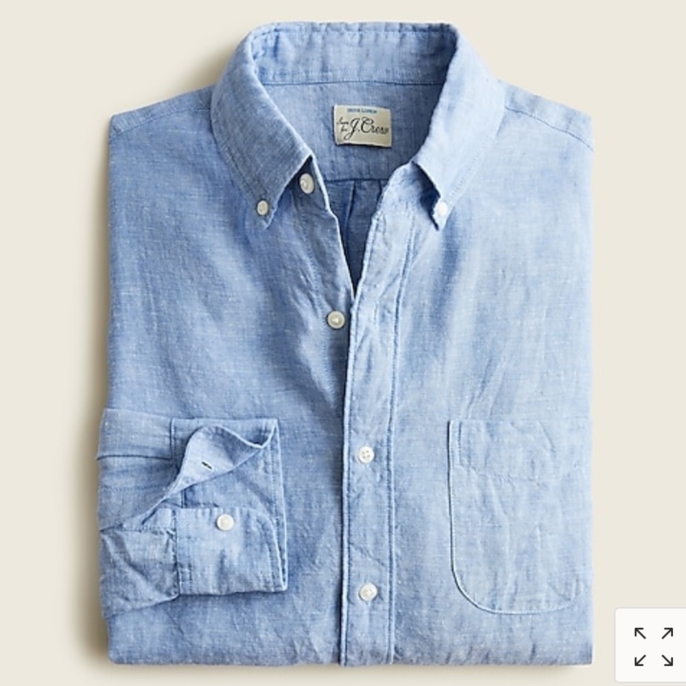 NWT JCrew Baird McNutt Men’s linen shirt X-L Tall